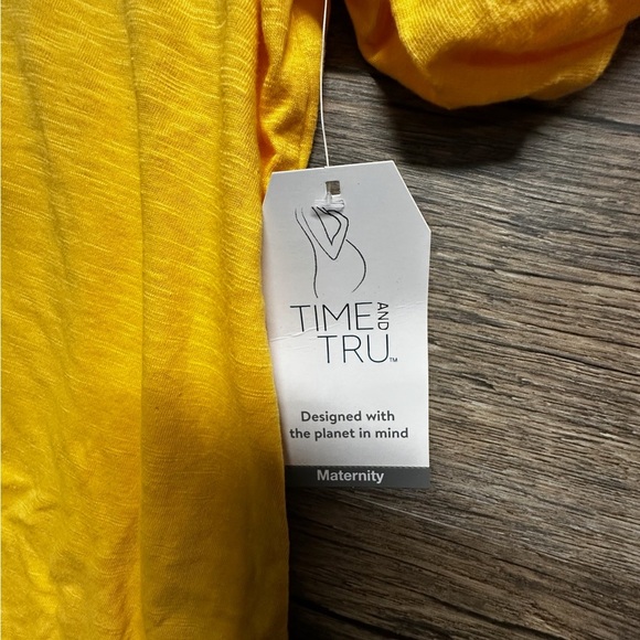 Time and Tru Yellow Maternity Blouse - Picture 3 of 7
